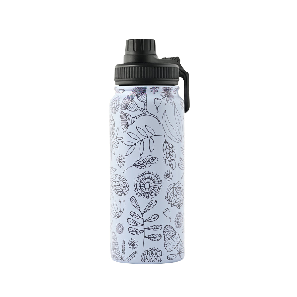 Indigo Series Insulated Drink Bottle 600ml - NATIVE SKETCH